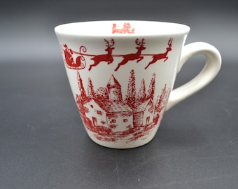 Maxcera Holiday Christmas Vintage Sleigh Ride Large Coffee/Tea Mug