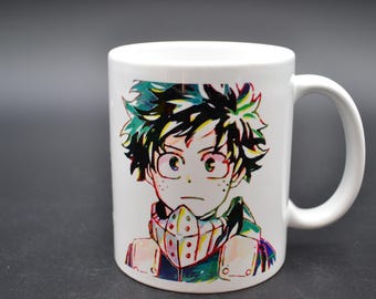 Izuku Midoriya From  My Hero Academia Artistic "Ani-Art" Style Coffee/Tea Mug