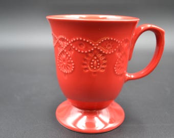 Pioneer Woman Cowgirl Lace 14-Ounce Pedestal Coffee/Tea Mug