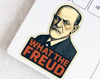 Was der Freud Aufkleber, Psychoanalytik Freudian wasserdichter Vinylaufkleber, Biologie-Laptop und Wasserflasche, Psychologe Aufkleber