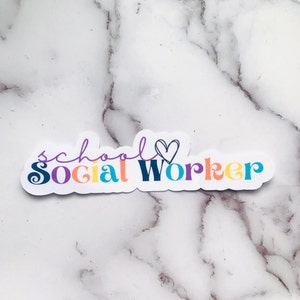 Ssw Sticker School Social Worker Laminated Heart Sticker, Waterproof Vinyl ...