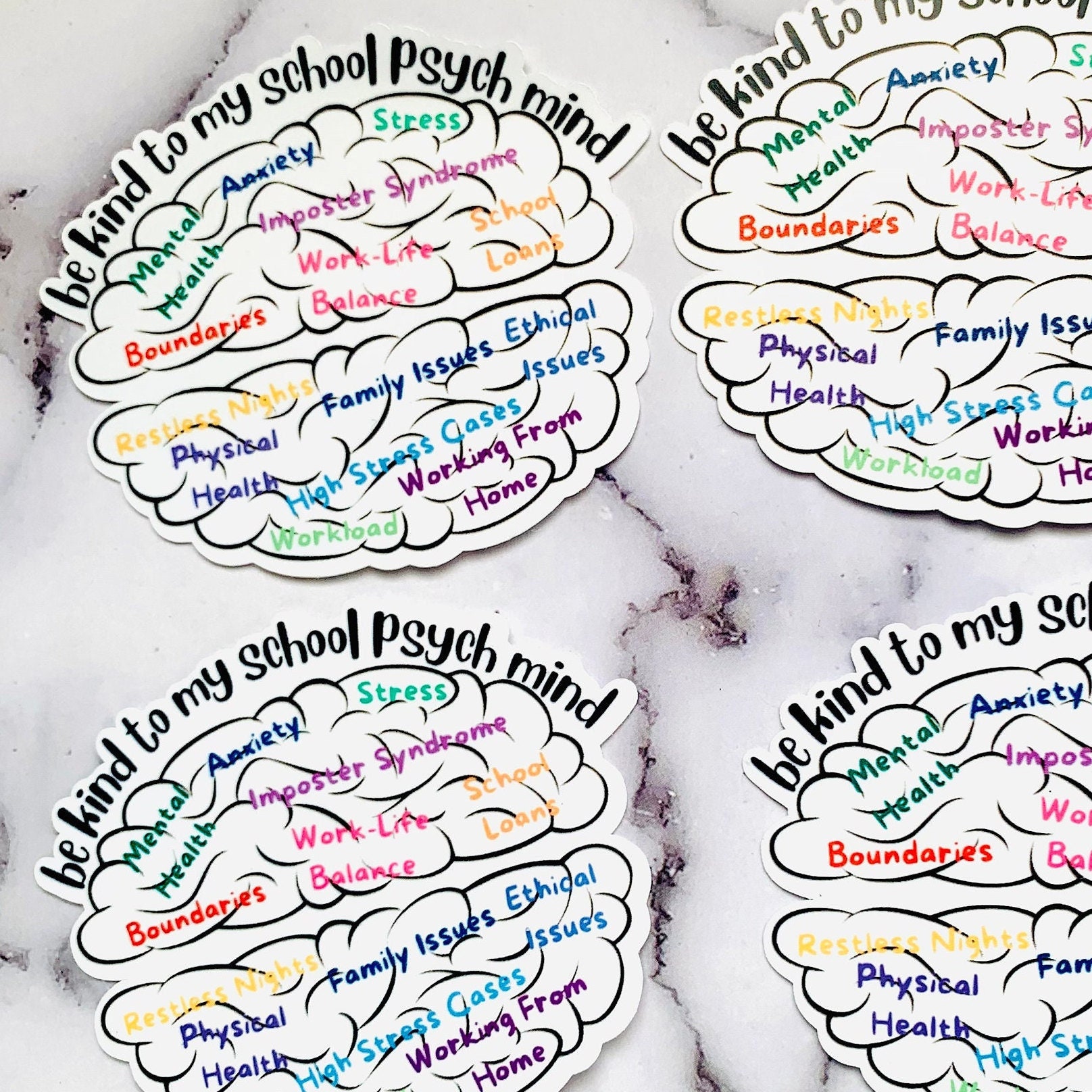 School Psychologist Brain Vinyl Sticker, School Psych Gifts, Special ...