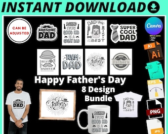 Father Day SVG Bundle, Best Dad Ever svg, Daddy I Love you svg, Super Dad svg, Father svg, Fathers Day svg, Cool Dad svg, Family svg