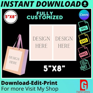 Modèle d'étiquette de sac cadeau, étiquette de sac de friandises, étiquette de sac cadeau, modèle de sac à puces, modèle de sac cadeau Cricut, téléchargement immédiat, sac cadeau, sac en papier