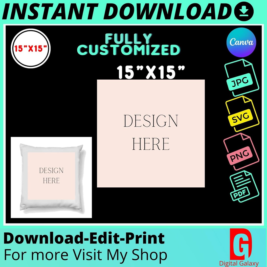 Pillow Label Template 15 Inch for Toddler Learning , Pillow Templates