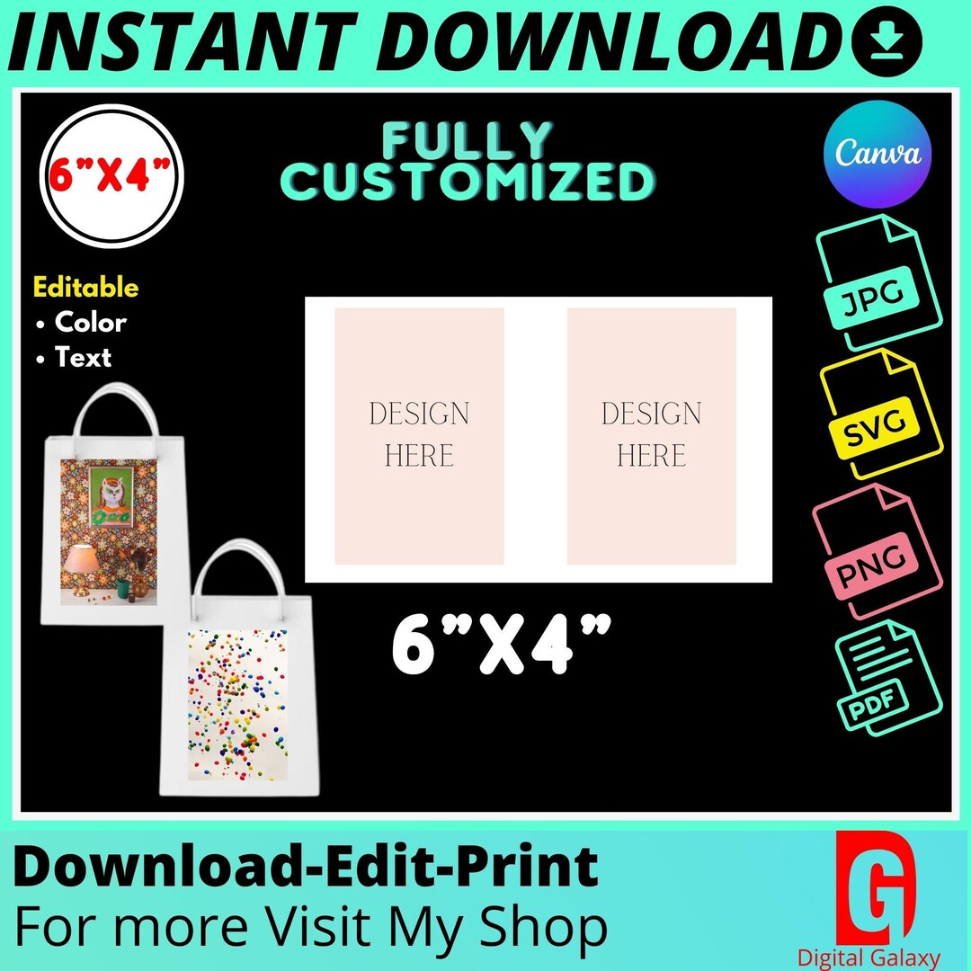 Gift Bag Label Template, Gift Bag Template, Instant Download for Gift Bag Label Template, Gift Bag Template, Instant Download for