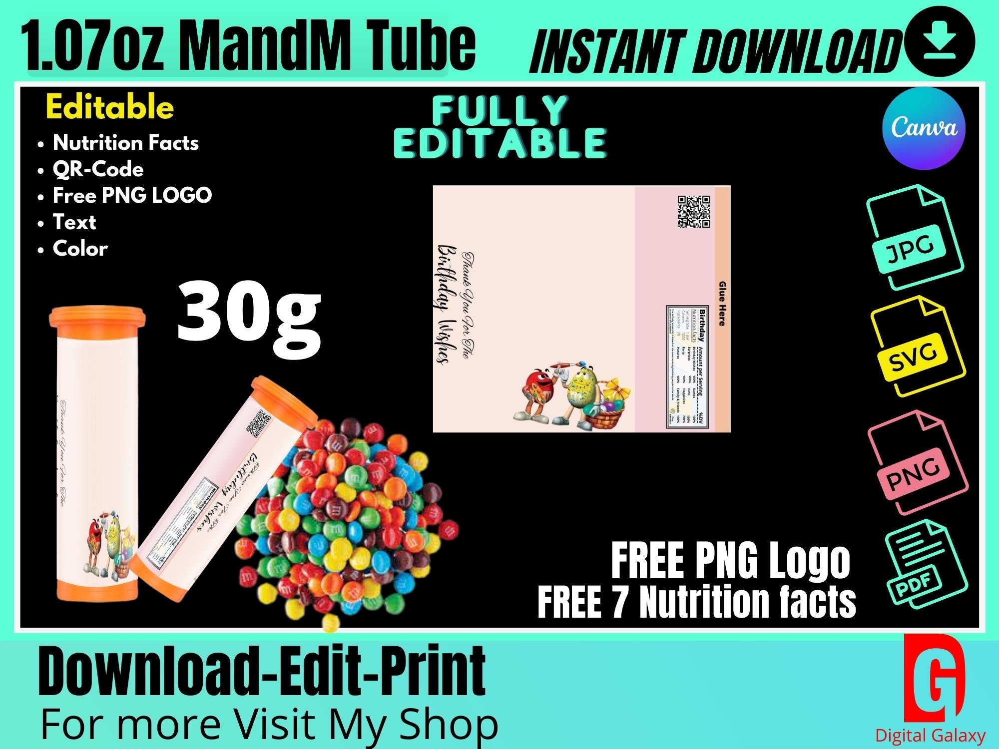 Custom Mini M&M Tube Labels – giftedhandsbyjaviah