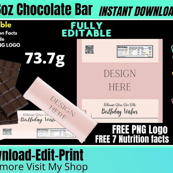 Cadbury Wrapper Template Etsy UK cadbury-wrapper-template-etsy-uk