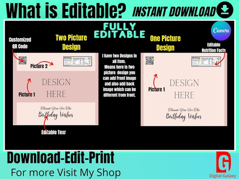 Gift Bag Label Template Treat Bag Label Gift Bag Label Chip Etsy