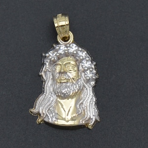 Real 10K Solid Yellow Gold Jesus Crucifix Head Shiny Charm Pendant 1.1gr | Men-Women Jewelry Pendant | Solid 10k Gold Pendant