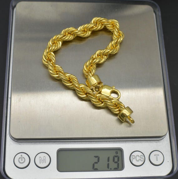 Vergoldete Seilkette Italien Seilkette 14K Vergoldet Aus Massivem 925er Silber – MADE IN ITALY, 2,5 Mm, Für Herren & Damen Kette Edelstahl Gold