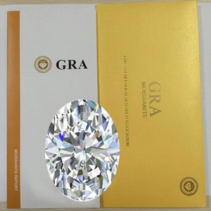 Moissanite 1 Carat Taille Brillant - Certificat GRA - Blanc Incolore - Rond