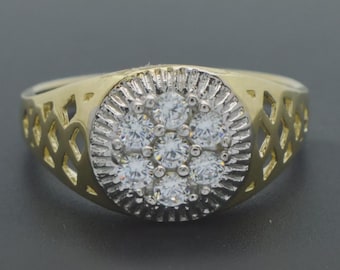 Real 10k Yellow solid Gold Classic Rolex  Mens Ring 3.4gram, 11.4mm all sizes
