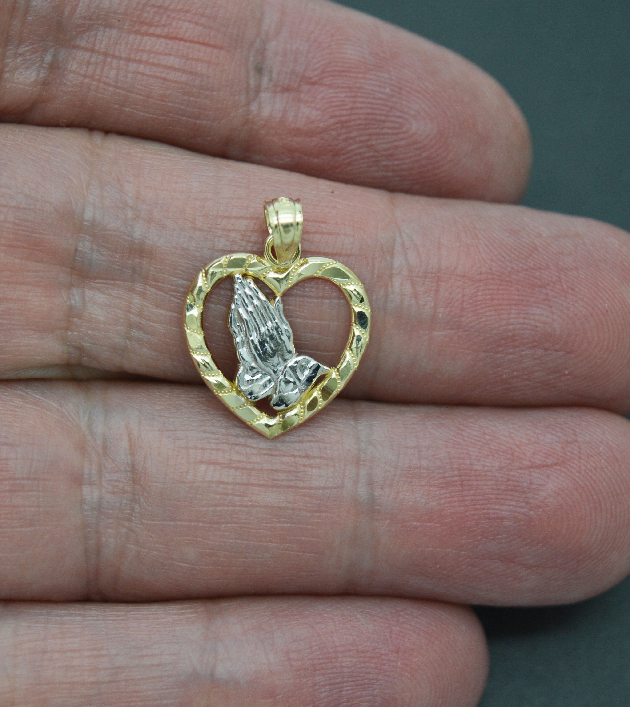 Halskette „Betende Hände" Aus 10 Karat Gelbgold | Ca. 16,8 Gramm