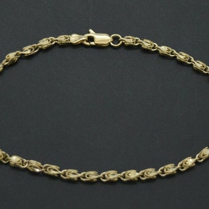 Real 10k Yellow Gold 3mm Turkish Rope Chain Bracelet and Anklet | Women-Ladies Jewelry Bracelet | Solid 10k Gold Anklet Bracelet