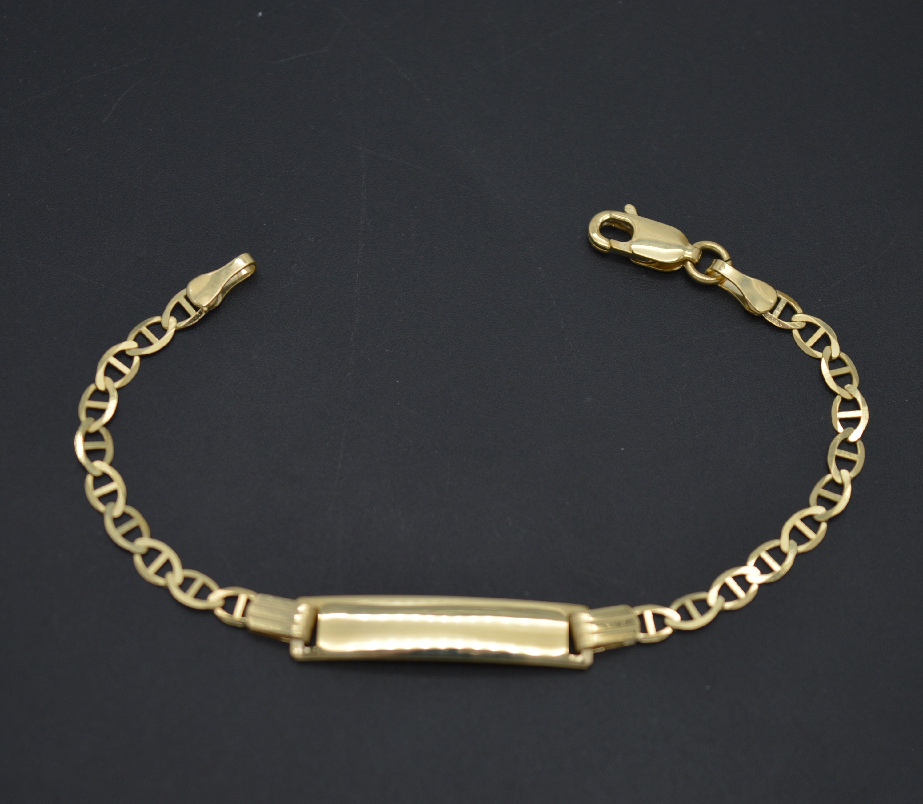 Yellow Gold 10k Baby Monaco Bracelet 7.5