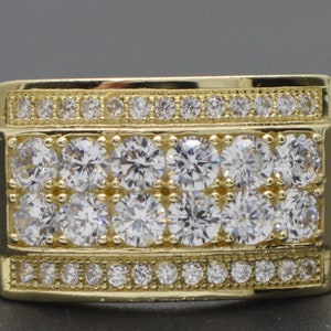 Real 10k Yellow Solid Gold Men&#39;s Unique Statement Ring All Sizes 5.6 grams | Men&#39;s Jewelry Unique Gold Ring | Solid 10k Gold Ring for Men