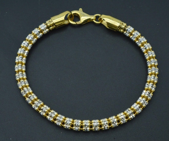 14K GOLD PLATED ブレスレット 925 (シルバー) Men Presidential ID Bracelet 14k Gold Plated 925 Silver Iced