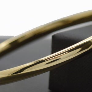 Real Solid 14K Yellow Gold 5mm Shiny Polished Bangle Bracelet 4.7gr 7"- 8"