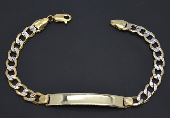 10K Gold Reversible Curb Bracelet