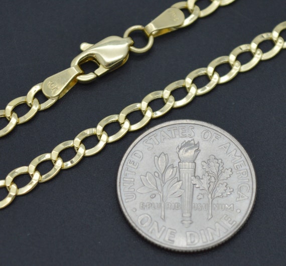 Nuragold 10k Yellow Gold 5.5mm Cuban Curb Link Chain Necklace, Unisex Nuragold 10k Yellow Gold 5.5mm Cuban Curb Link Chain Necklace, Unisex
