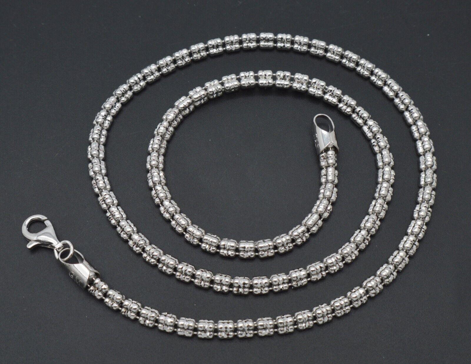 Solid 925 Sterling Silver Ice Chain Necklace Made in Italy 4mm 16