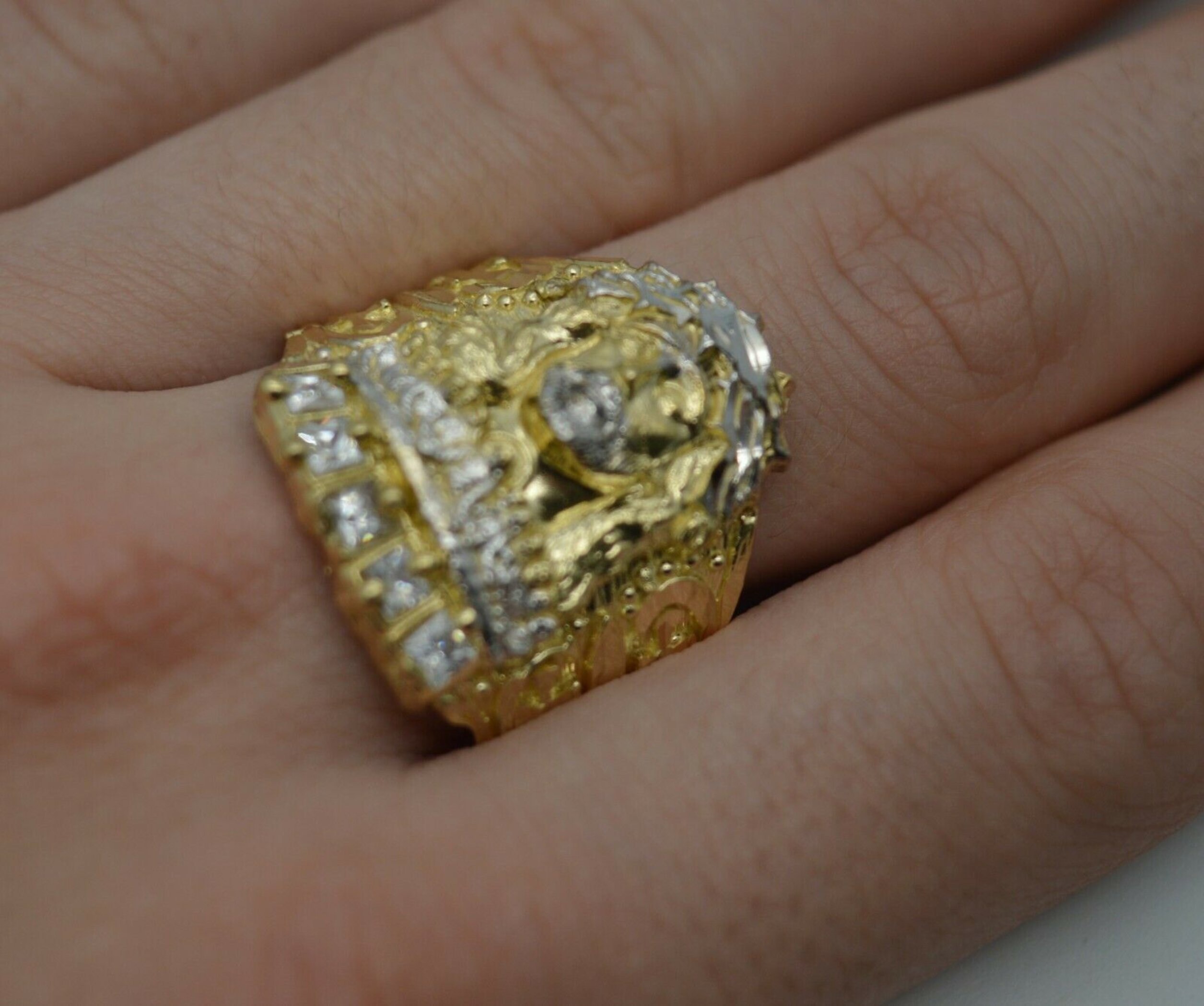 Anello Uomo In Oro Giallo 18 Kt Pieno - Foto 14