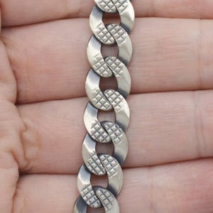925 Sterling Silver Men&#39;s Oxidized Cuban Link Bracelet 11.0 mm 25.4g 8.50&quot;