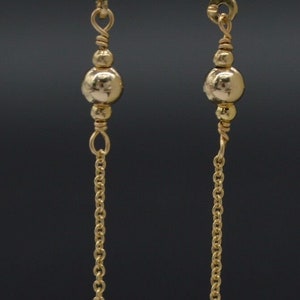 14K Solid Yellow Gold Round Bead Corrugated Dangle Leverback Earrings | Women-Ladies Jewelry Earrings | Solid 14K Gold Drop Earrings