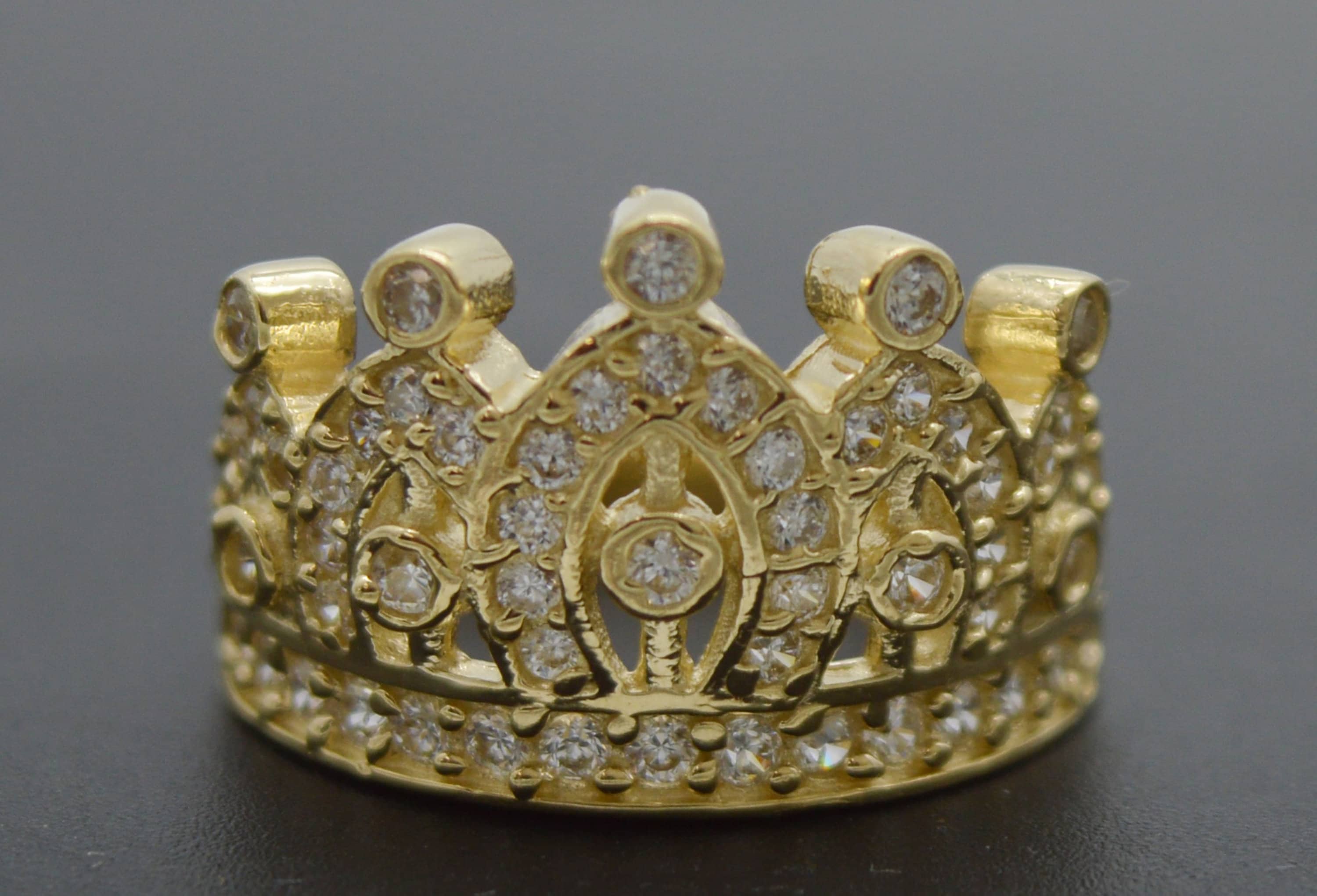 SUPER SALE‼️‼️1金crown ring real goldカラーゴールド