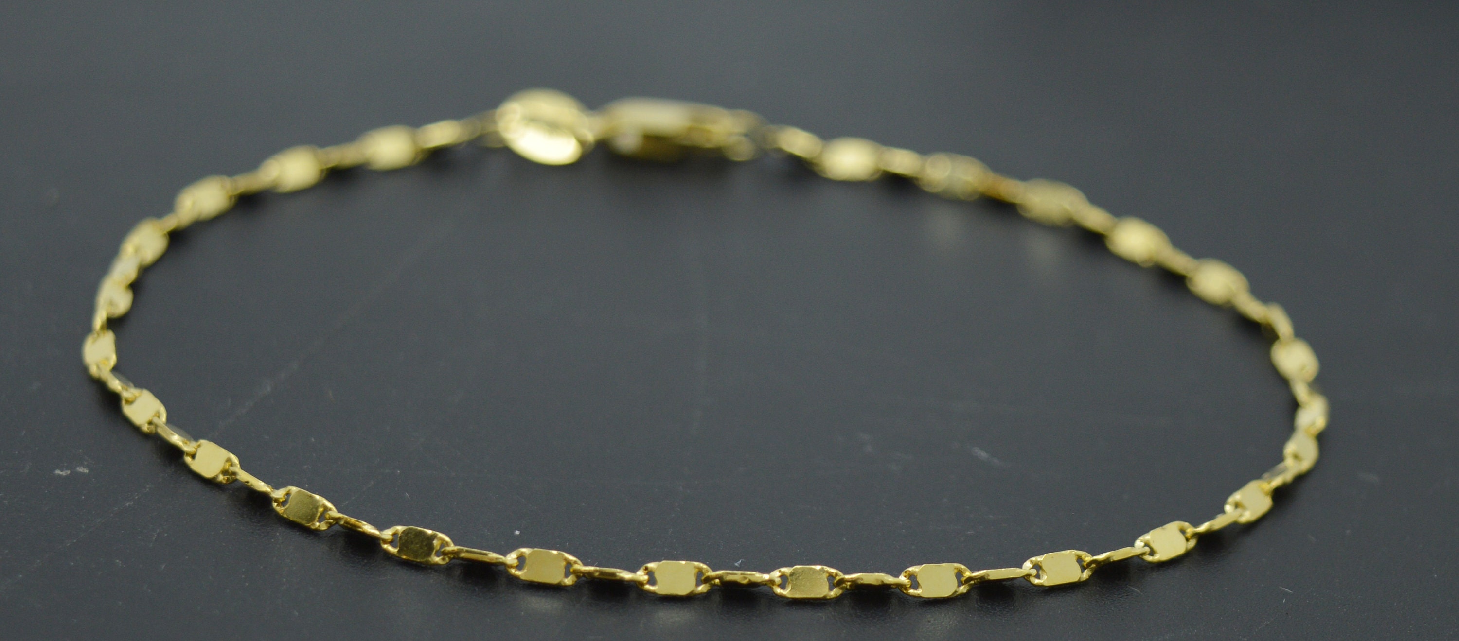 Bracciale Oro 10k Bracciale Catena Mariner In Oro Giallo 10K - Vero Oro Solido, Lunghezza 7 Pollici, Stile Classico Bracciale Oro Mariner - Foto 7