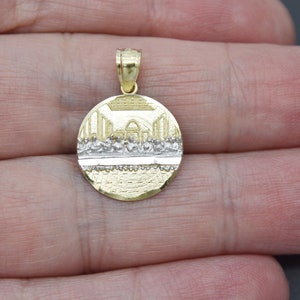 Real 10K Solid Yellow Gold Shiny Last Supper Charm Pendant 1.2 grams | Men-Women Jewelry Pendant | Solid 10k Gold Last Supper Pendant