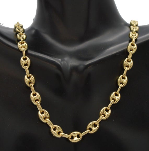 Catena Collana In Argento Sterling 925 Placcato Oro 14K - Made In Italy, Scegli La Lunghezza (da 15 A 100 Cm), Gioiello Elegante - 4