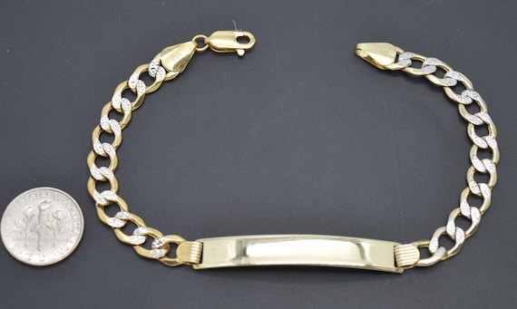 Amazon.com: Solid Gold Mariner Link Chain Bracelet 14K Yellow Gold 7mm Wide  by 7-1/2