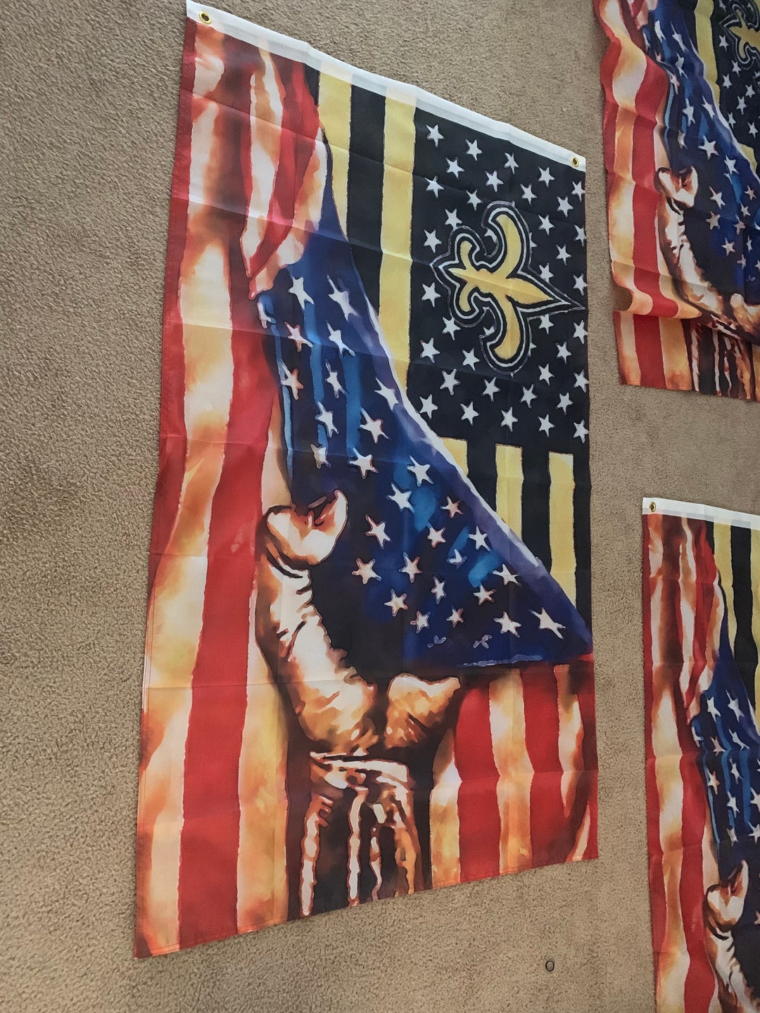 New Orleans Saints/fleur De Lis Flags Etsy