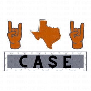 DIY Texas Monogram Name PNG