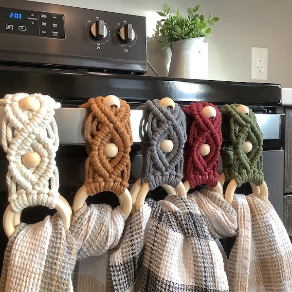 Macrame Towel Holder Etsy