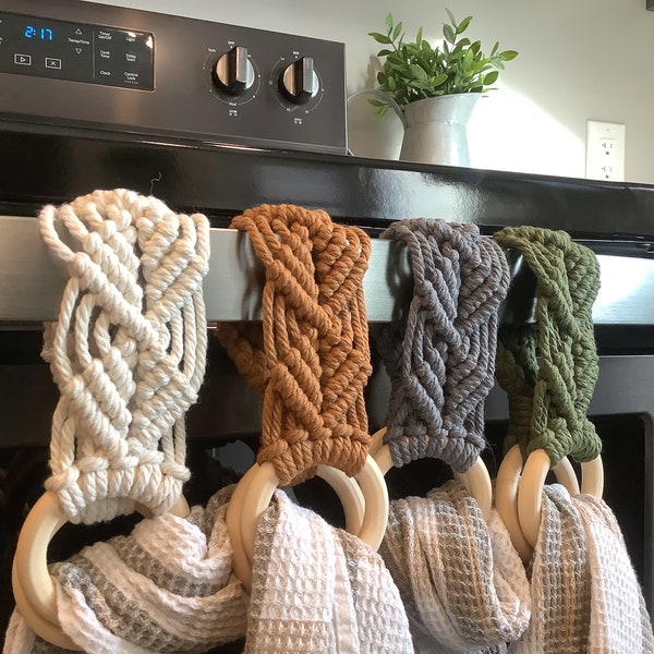 Macrame Towel Holder - Etsy