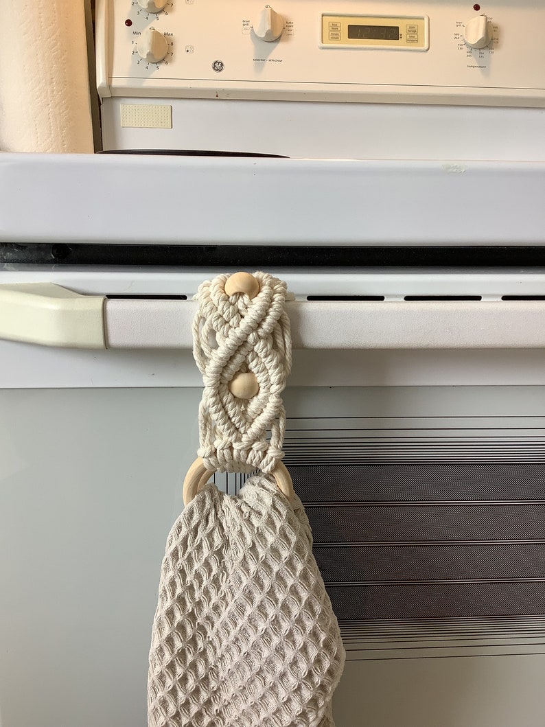 Handmade Macrame Tea Towel/hand Towel Holder Etsy Canada