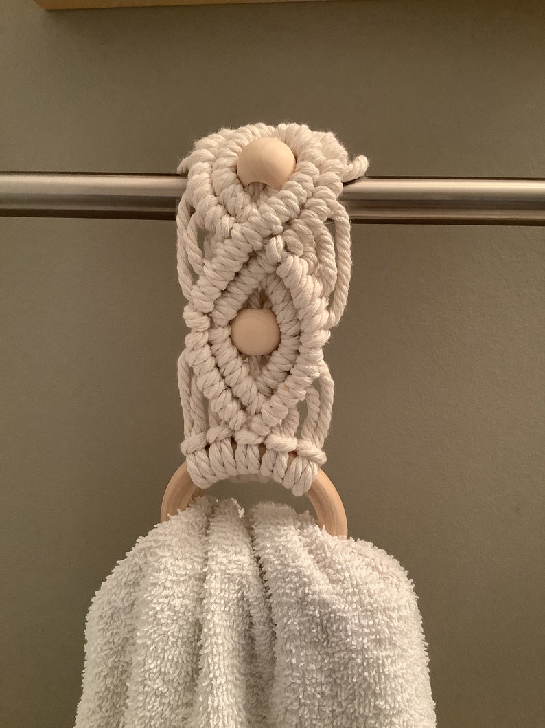 Handmade Macrame Tea Towel/hand Towel Holder Etsy Canada