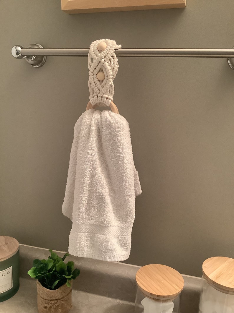Handmade Macrame Tea Towel/hand Towel Holder Etsy Canada