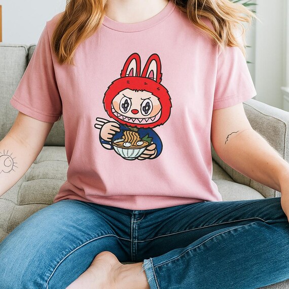 Labubu Ramen T-Shirt: Kawaii Japanese Anime Streetwear