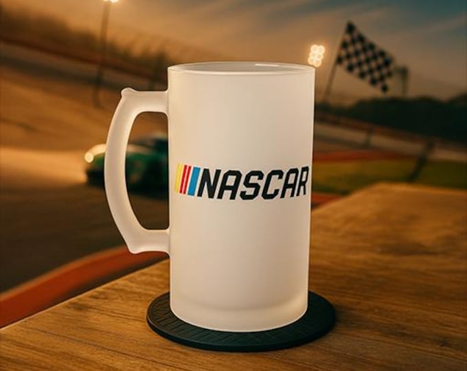 NASCAR Frosted Beer Mug: 16oz Racing Fan Drinkware