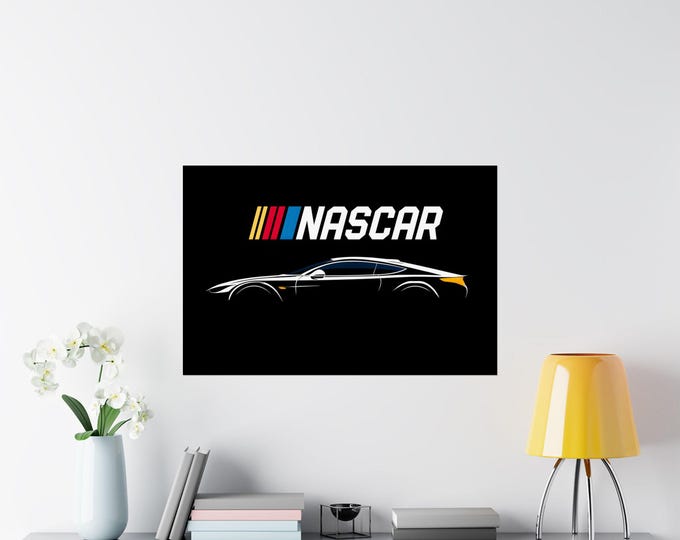 Nascar Car Poster: Race Car Wall Art, Man Cave Decor