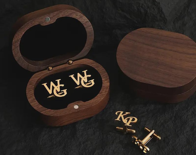 Custom Letter Cufflinks for Men – Stainless Steel Wedding Accessories, Gift for Groom, Father, Boyfriend, Daily Suit Wear
