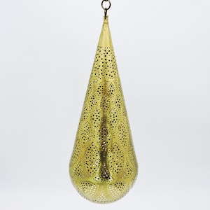 Moroccan lamps, Moroccan Handmade Brass/Copper Pendant Lamps Gold, 19&quot;X8&quot;, Ceiling Hanging Light, Moroccan Home Décor.