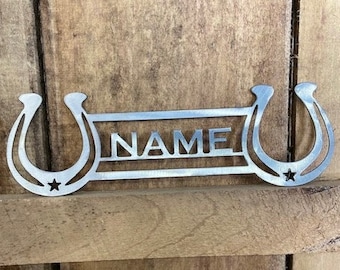 Personalized horse stall name plates