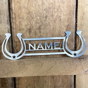 Personalized horse stall name plates