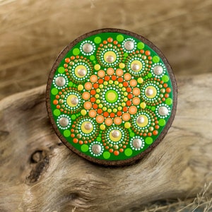 Mandala Dot Art auf Holz Acrylgemälde Handgemalte Original Art Mandala Dot Art Mandala Meditation Weihnachtsschmuck