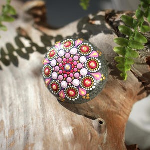 Mandala Stone Hand Painted Original Dot Art Mandala Rock Painting Mandala Dot Art Meditation Stone
